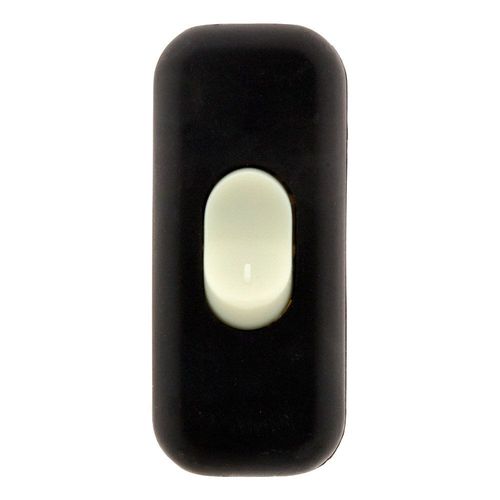 Interrupteur 2A Unipolaire Luminescent Noir