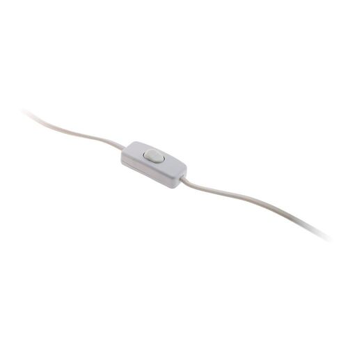 Cordon d'alimentation 1,5m 2x0,75mm² avec interrupteur pour luminaire blanc