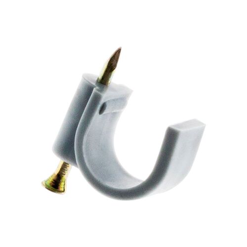 20 attaches plastiques gris diametre 20 mm