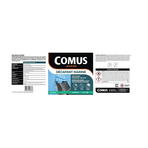 Decapant marine translucide orangé - toutes peintures - 1 L COMUS