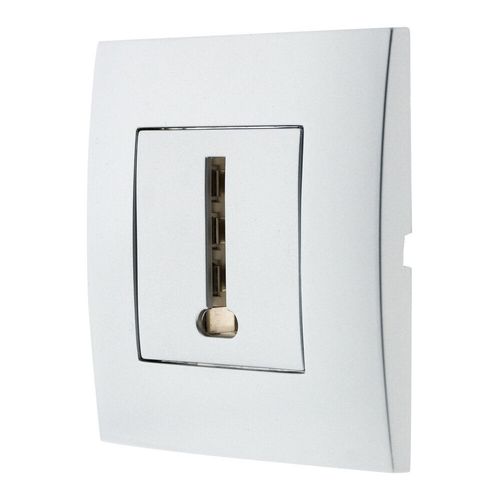 Prise TEL. 8 plots prêt à poser - Silver - Simplea