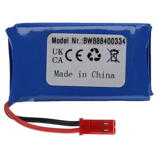 Batterie Vhbw Compatible Avec Connecteur Bec Pour Le Modélisme, Par Exemple Voiture De Course, Hélicoptère, Avion (780mah, 3,7v, Li-Polymer, 52 X 27 X 8 Mm)