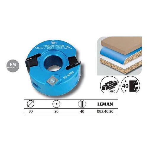 Leman - Porte-outils à profiler / feuillurer diam. 90mm al. 30 Ht. 40mm - 092.40.30