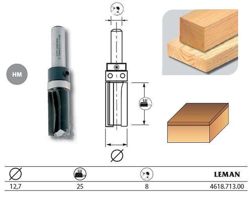 4618.713.00 Mèche d'affleureuse droite carbure