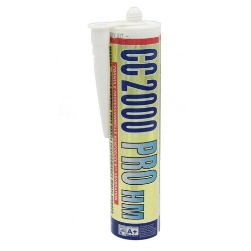 Mastic silicone CC2000 pro HM BLANC spécial piscine. krystal
