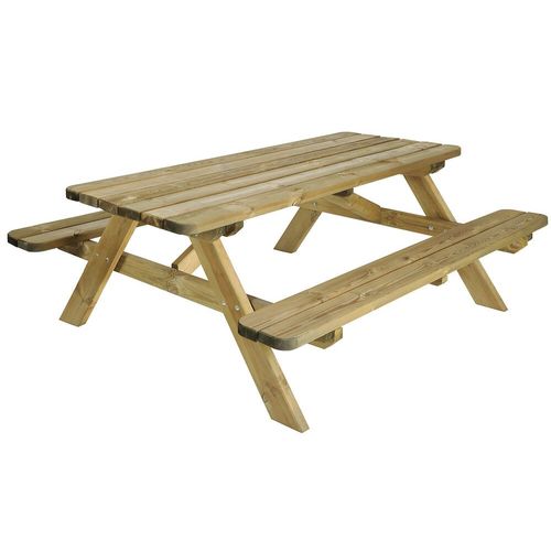 Table Pique Nique En Bois - Longueur 180 Cm - Robuste Jardipolys