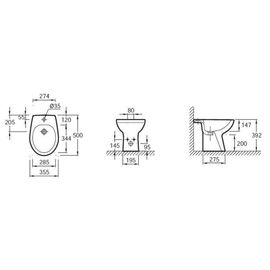 Bidet Brive monotrou Blanc,JACOB DELAFON, Ref.E438200