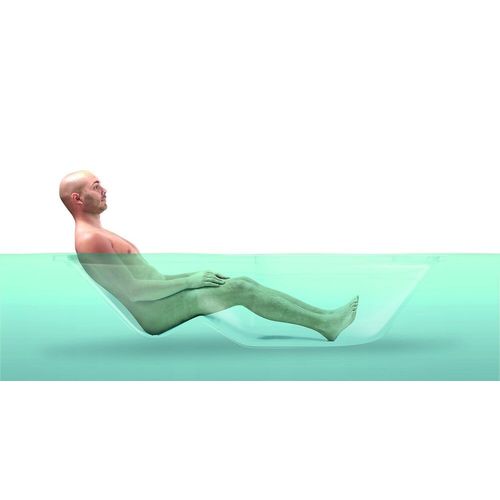 Baignoire rectangulaire MOOVANCE - Double dos et siège intégré 170 x 75 cm 170 x 75 cm