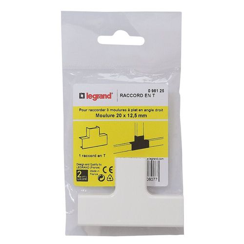 DLP raccordement moulure en T dérivation 20x12.5 mm