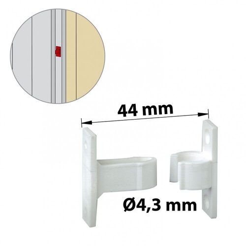 Arrêt à pince plastique Afbat PVC/composite blanc