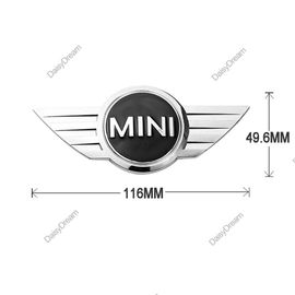 Logo Mini Cooper, Effet 3d, Adhésif 3m, Pour Capot Et Coffre, Argent