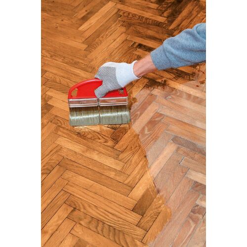 OWATROL PRIMAFLOOR 2 en 1 Fond Dur et Teinte à Bois à l'Eau - Blanc Antique - 1 L