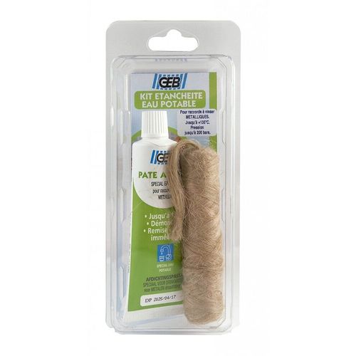 Kit d'étanchéité avec joint pâte et filasse 50 ml GEB