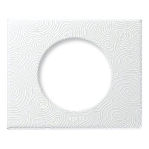 Plaque de finition Legrand pour 1 prise CELIANE porcelaine songe