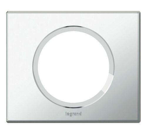 Plaque de finition Legrand pour 1 prise CELIANE verre miroir