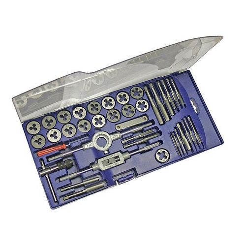Coffret plastique de tarauds et filières 39 pièces