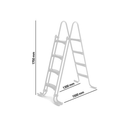Échelle de sécurité métal 1,30 m pour piscine hors sol - C9331