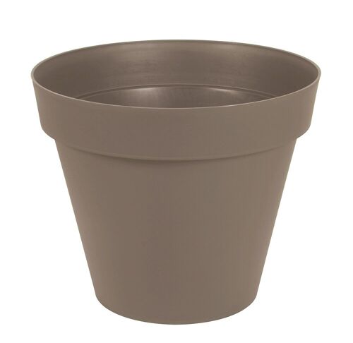Pot Rond Taupe - Diamètre 80 Cm - 170 Litres - Toscane 13623 Eda Plastiques
