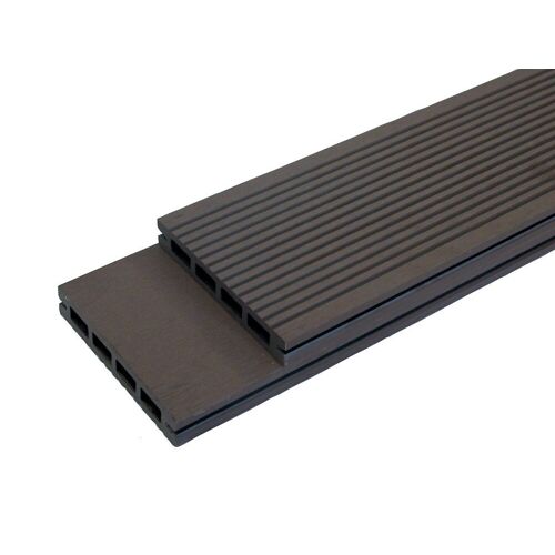 Lame terrasse bois composite alvéolaire Prima L 220 cm / l12 cm / ep 19 mm - Coloris - Gris anthracite, Epaisseur - 19 mm, Largeur - 12 cm, Longueur - 220 cm, Surface couverte en m² - 0.26 / L: 220 cm / l: 12 cm / E: 19 mm / Gris anthracite