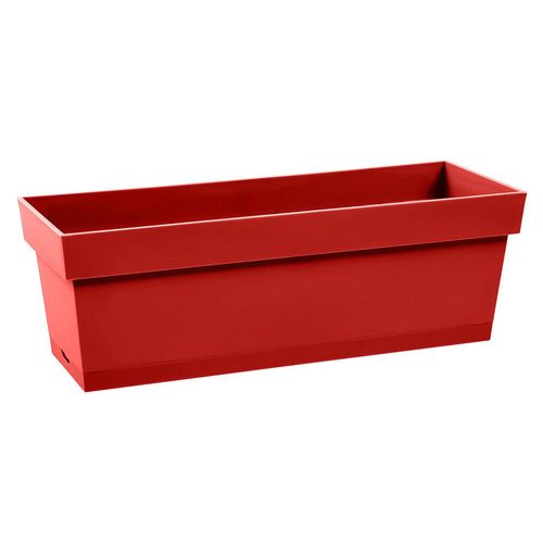 Jardinière Toscane + Plateau Clipsé 50 X 18 X 16,7 Cm - Rouge Rubis