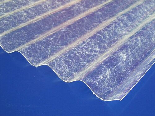 Plaque ondulée polyester PO 76/18 naturel 1.52x0.90m