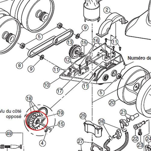 polaris - turbine complète avec roulement pour polaris 380 - 9-100-1103