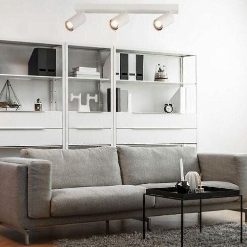 Plafonnier 3 Spots Orientables Blanc Pour Ampoule Gu10 - Silamp
