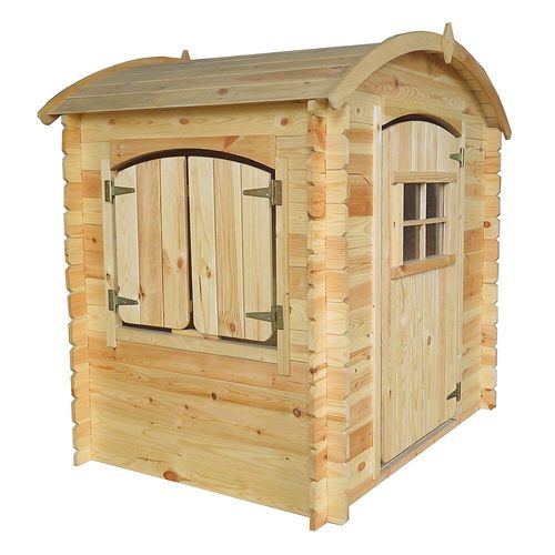 Timbela M505-1 Maisonnette En Bois Avec Sol En Bois - Maison De Jardin Pour Enfants Pour L'exterieur - H145 X 105 X 130 Cm, 1.1 M²