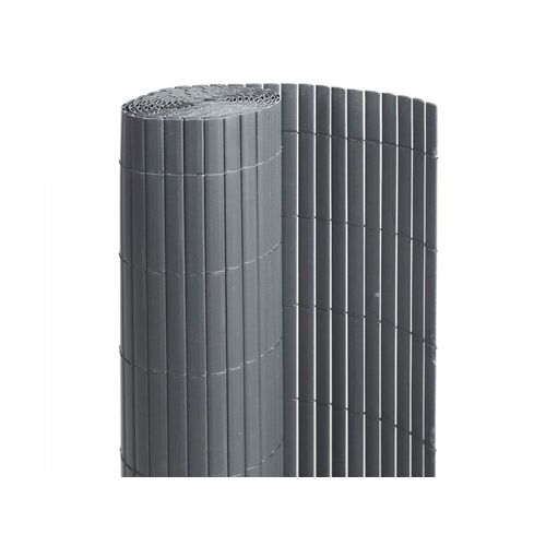 Canisse Pvc Double Face Anthracite 6 M - 2 Rouleaux De 3 X 1 M - Jardideco