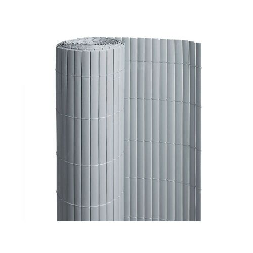 Canisse Pvc Double Face Gris 6 M - 2 Rouleaux De 3 X 1 M - Jardideco