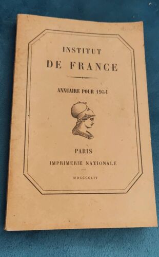 Institut De France Annuaire Pour 1954