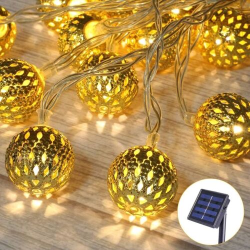 7m 50 Leds Etanche, Eclairage Exterieur, Pour Le Jardin, La Terrasse Ou La Pelouse, Decoration A Guirlande Lumineuse Etanche De Fete Noel Mariage Maison, Lampe D¡¯Ambiance Lumiere Multi Colore Goodnice