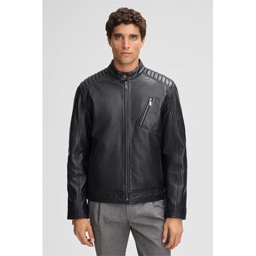 Blouson En Cuir Piers, Noir