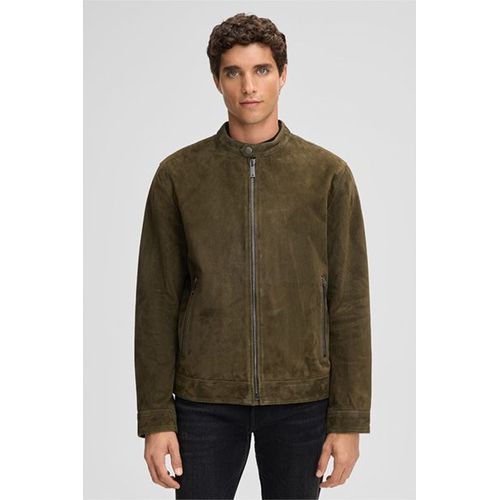 Blouson En Cuir Jace-Slim, Olive