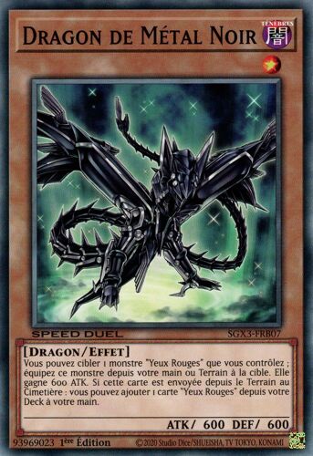 Yu Gi Oh Sgx3 Frb07 Dragon De Métal Noir