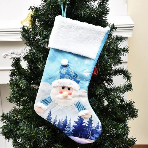 Chaussettes de noël en peluche, décorations d'arbre de noël suspendues, chaussettes Led pour ornements de fête, décor de chambre à coucher, cadeau pour enfant