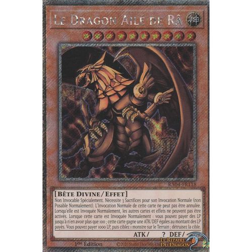Yu-Gi-Oh! Le Dragon Ailé De Râ Ra04-Fr118 Platinium Secret Rare