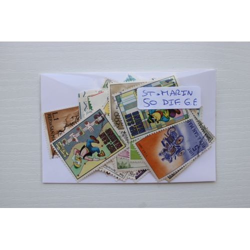 Saint-Marin 50 Timbres Différents Grands Formats
