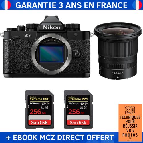 Nikon Zf + 14-30mm f/4 S + 2 SanDisk 256GB Extreme PRO UHS-II SDXC 300 MB/s + Ebook '20 Techniques pour Réussir vos Photos' - Appareil Photo Hybride