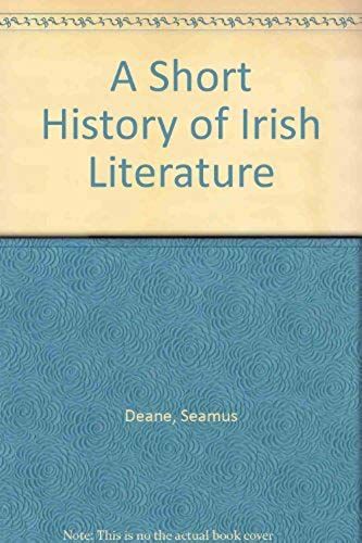 A Short History Of Irish Literature