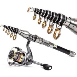 Canne À Pêche Télescopique 1.8m - Portable - Fibre De Carbone