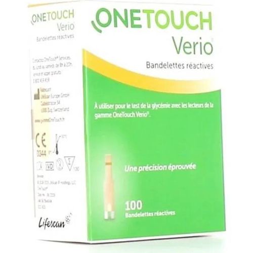 Onetouch Verio Bandelettes Réactives Boite De 100