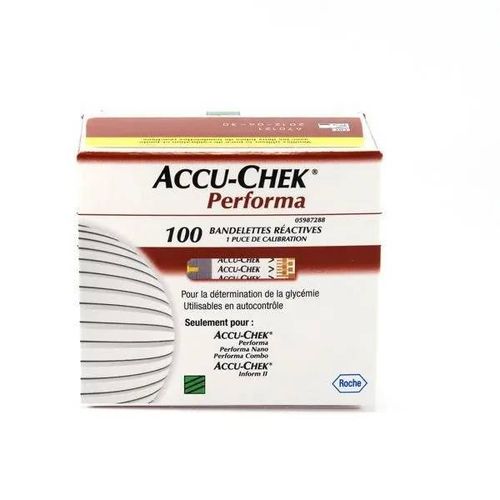 100 Bandelettes Reactives, Accu-Chek Performa