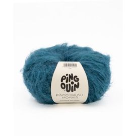 Pelote De Laine Et Mohair À Tricoter Pingo Brush Mohair - Phildar Vert Royal