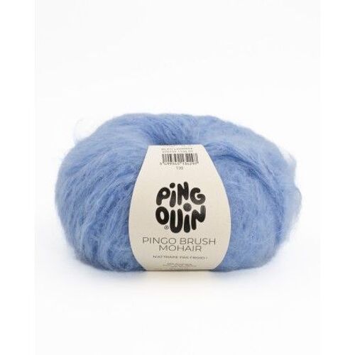 Pelote De Laine Et Mohair À Tricoter Pingo Brush Mohair - Phildar Bleu Lavande