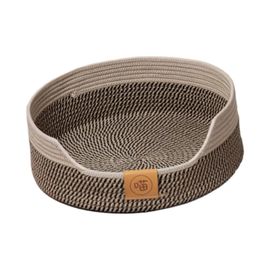 Mir De Lit Tissé Pour Chat,Lit De Salon Pour Chat,Accessoires Pour Animaux De Compagnie,Accent De Couchage Respirant Et Durable,Grattoir Portable,Degré De Rayure.Brown 35cm.