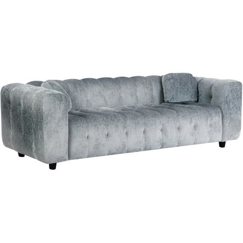 Canapé Droit En Tissu Chenille "Vendome" - 3 Places - Gris