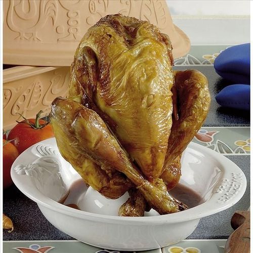 Rôtissoire poulet blanc Romertopf "Chicko" - Dimensions 25x18 cm