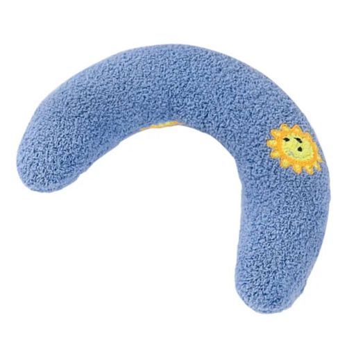 Petit Oreiller Pour Chats,Jouet Apaisant Ultra Doux Et Moelleux Pour Animaux De Compagnie,Demi-Beignet,Pour Soulager Les Articulations,Améliore Le Sommeil,1 Pièce.Blue.