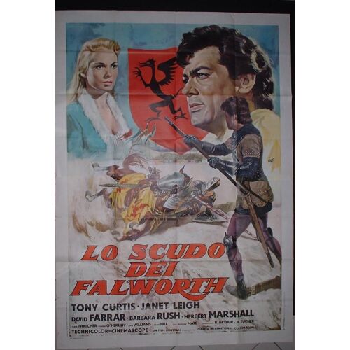 Le Chevalier Du Roi * The Black Shield Of Falworth * Rudolph Mate - Film 1954 - Affiche De Cinema Italienne - 140x200 Cm (79x55in) Original Release Italian Movie Poster * Tony Curtis ; Janet Leigh